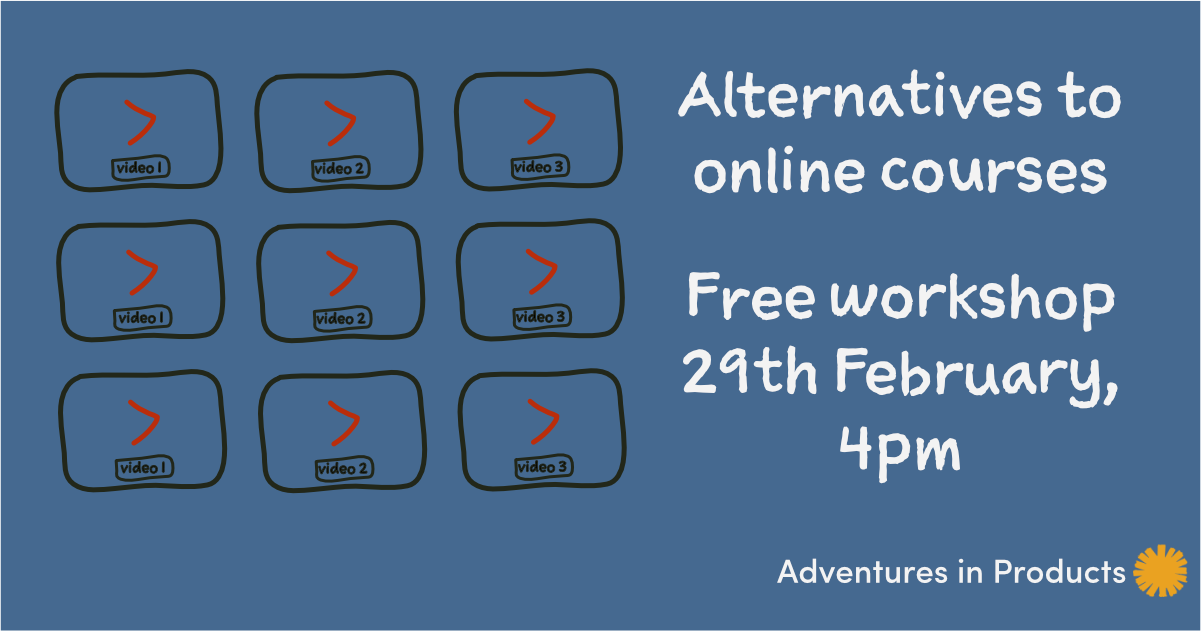 Alternatives to Online Courses - Free Workshop