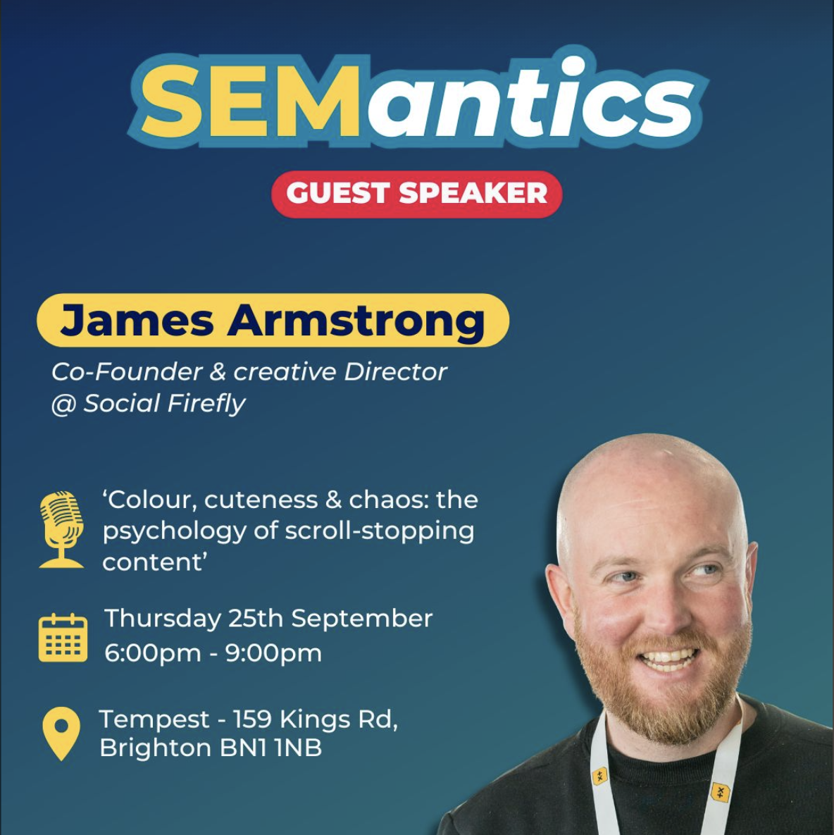 SEMantics guest speaker: James Armstrong